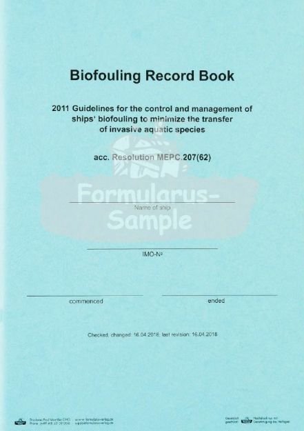 Biofouling Record Book - Moehlke